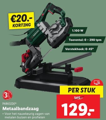 Lidl PARKSIDE Metaalbandzaag aanbieding
