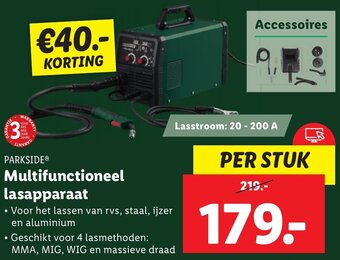 Lidl PARKSIDE Multifunctioneel lasapparaat aanbieding