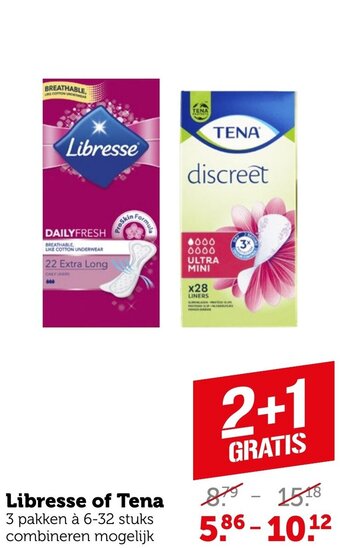 Coop Libresse of Tena aanbieding