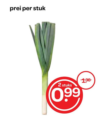 Spar Prei per stuk aanbieding