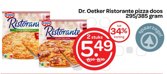 Spar Dr. oetker ristorante pizza doos aanbieding