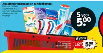 Kruidvat Aquafresh Tandpasta en Tandenborstel aanbieding