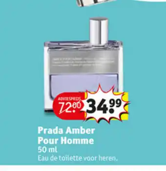 Kruidvat Prada Amber Pour Homme 50 ml aanbieding