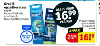 Kruidvat Oral-B Opzetborstels 4-pak aanbieding