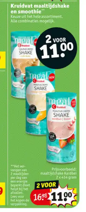 Kruidvat Maaltijdshake en Smoothie aanbieding