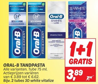 Dekamarkt ORAL-B TANDPASTA aanbieding