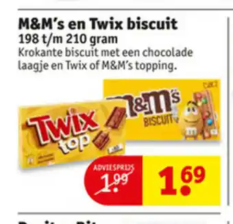 Kruidvat M&M's Twix Biscuit 198 t/m 210 gram aanbieding