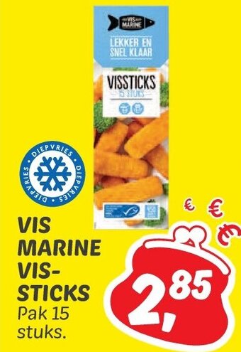 Dekamarkt VIS MARINE VISSTICKS Pak 15 stuks. aanbieding