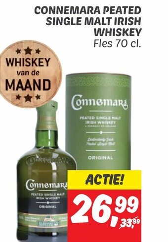 Dekamarkt CONNEMARA PEATED SINGLE MALT IRISH WHISKEY Fles 70 cl. aanbieding