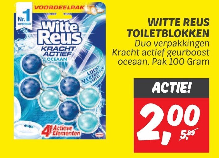 Dekamarkt WITTE REUS TOILETBLOKKEN aanbieding