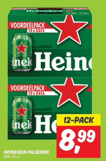 Dekamarkt HEINEKEN PILSENER Blik 33 cl. 12-PACK aanbieding