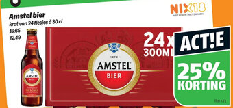 Poiesz Amstel bier krat van 24 flesjes à 30 cl aanbieding