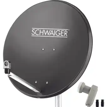 Conrad Schwaiger sat-systeem voor 1 satelliet - sat-schotel 80 cm, antraciet, lnb - 2 aansluitingen aanbieding