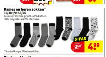 Kruidvat Dames en Heren Sokken aanbieding