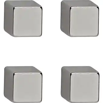 Conrad Maul neodymium magneet (b x h x d) 10 x 10 x 10 mm dobbelsteen zilver 4 stuk(s) 6169296 aanbieding