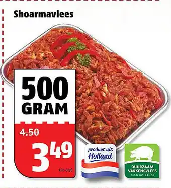 Poiesz Shoarmavlees 500g aanbieding