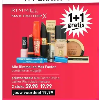 Etos Alle Rimmel en Max Factor 2 stuks aanbieding