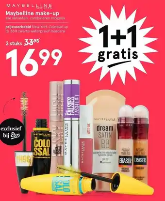 Etos Maybelline make-up aanbieding