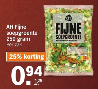 Albert Heijn AH Fijne soepgroente 250 gram Per zak aanbieding