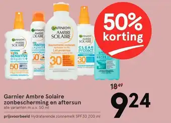 Etos Garnier ambre solaire zonbescherming en aftersun aanbieding