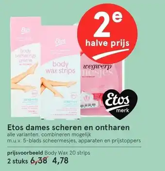 Etos Dames scheren en ontharen aanbieding