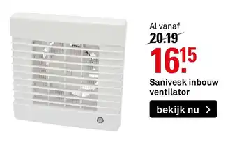 Karwei Sanivesk Inbouw ventilator aanbieding