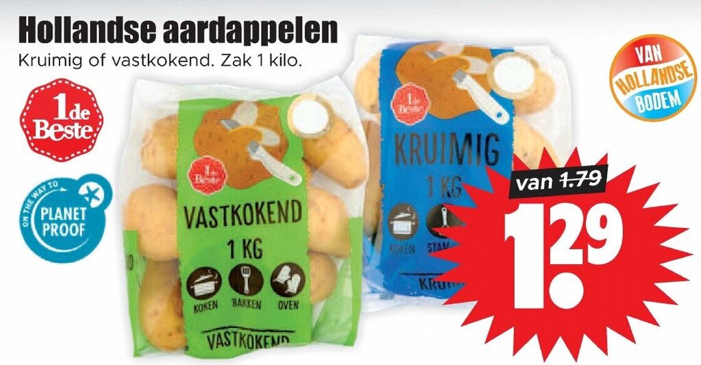 Hollandse aardappelen 1 kilo aanbieding bij Dirk