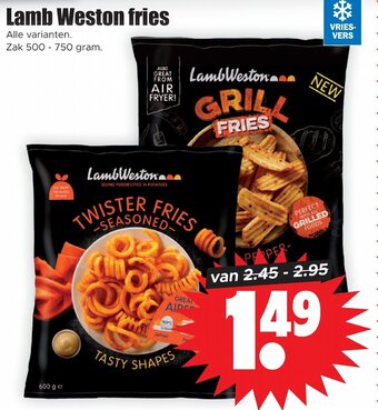 Dirk Lamb Weston fries 500 - 750 gram. aanbieding