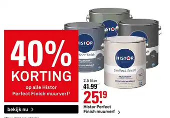 Karwei Histor Pefect Finish Muurverf 2.5L aanbieding