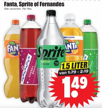 Dirk Fanta, Sprite of Fernandes 1.5 LITER aanbieding