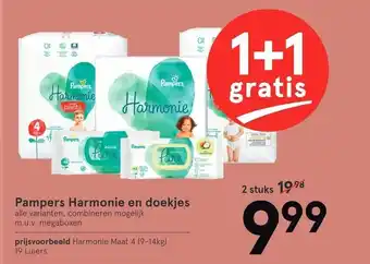 Etos Pampers harmoine en doekjes aanbieding