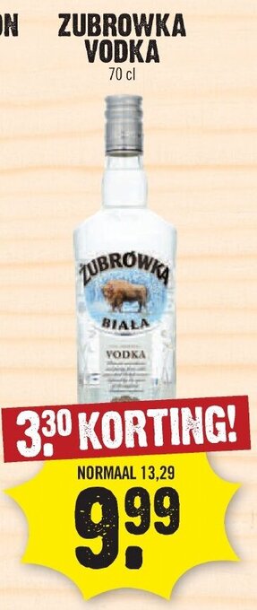 Dirk ZUBROWKA VODKA 70 cl aanbieding