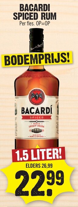 Dirk BACARDI SPICED RUM 1.5 LITER aanbieding