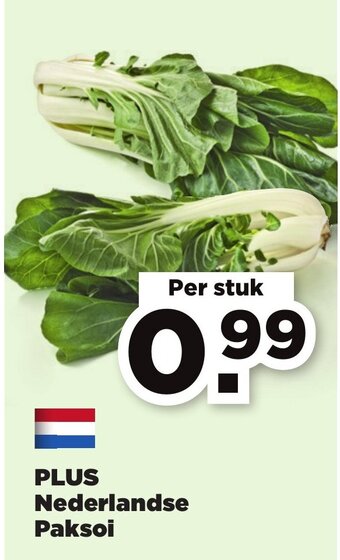 PLUS Nederlandse Paksoi aanbieding