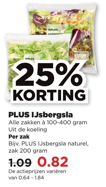 PLUS IJsbergsla 100-400 aanbieding