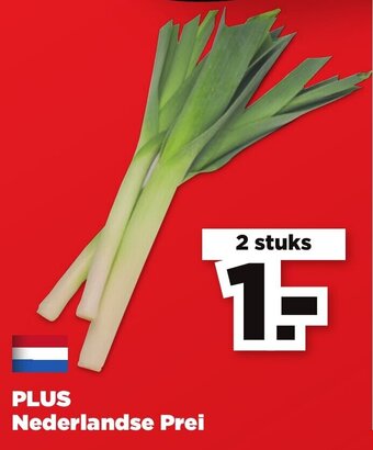 PLUS Nederlandse Prei 2 stuks aanbieding