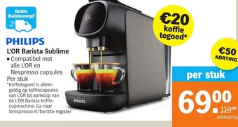 Albert Heijn PHILIPS L'OR Barista Sublime aanbieding