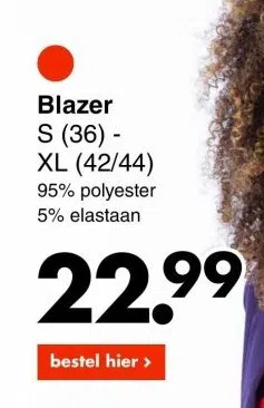 Wibra Blazer aanbieding