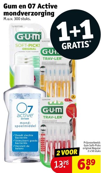 Kruidvat Gum en 07 Active mondverzorging aanbieding