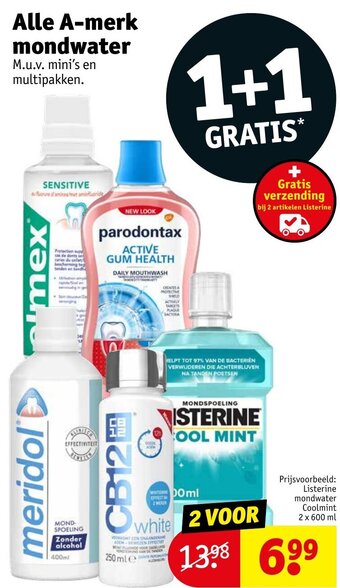 Kruidvat Alle A-merk mondwater aanbieding