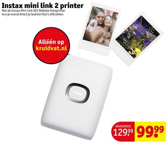 Kruidvat Instax mini link 2 printer aanbieding