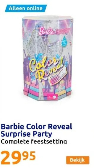 Action Barbie color reveal surprise party aanbieding
