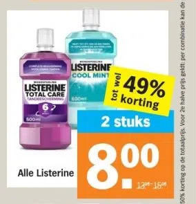 Albert Heijn Alle listerine aanbieding