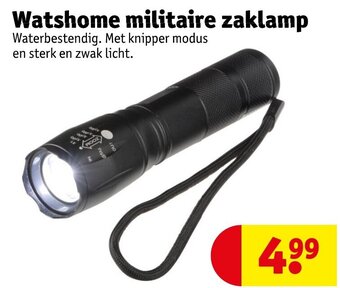 Kruidvat Watshome militaire zaklamp aanbieding