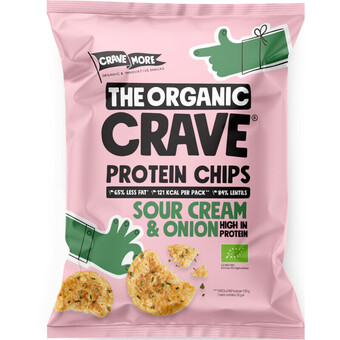 Albert Heijn The organic crave sour cream & onion protein chips aanbieding