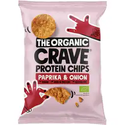 Albert Heijn The organic crave paprika & onion protein chips aanbieding