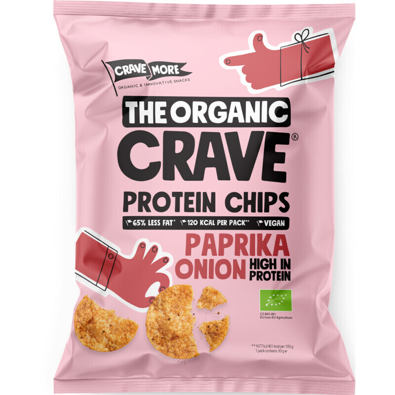 The organic crave paprika & onion protein chips aanbieding bij Albert Heijn