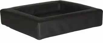 Bol.com Comfort-kussen hondenmand leatherlook 60 x 50 x 12 cm - zwart aanbieding