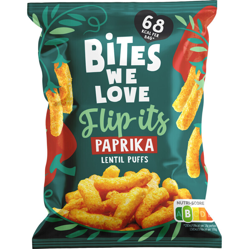 Biteswelove flipits paprika linzen chips aanbieding bij Albert Heijn