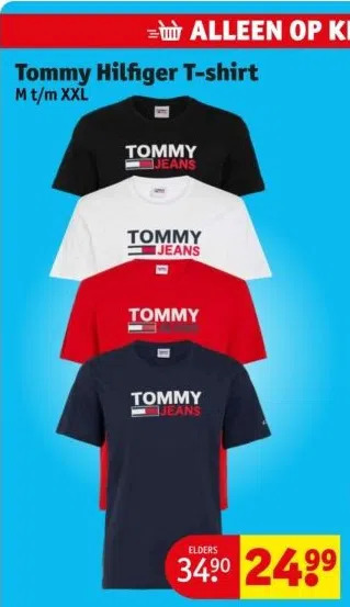 Kruidvat Tommy hilfiger t-shirt m t/m xxl aanbieding